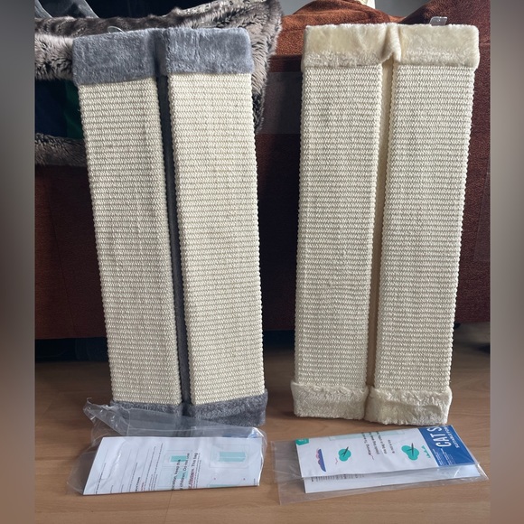 NEW Sisal Cat Kitty Scratcher Gray or Beige Wall or Corner Stretch - Picture 4 of 6